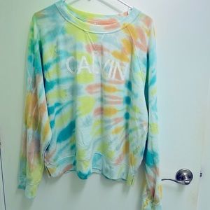 Calvin Klein Performance Logo Tie Dyed Sweatshirt